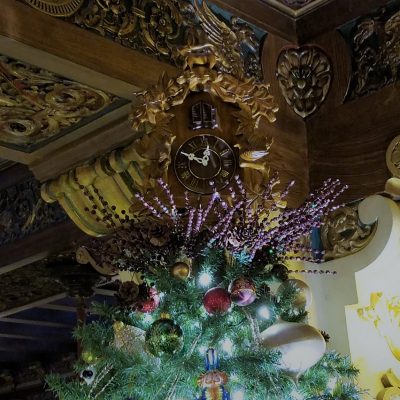 Upheld in Christmas Elegance