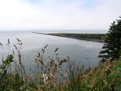 The mouth of the Columbia, looking out to the Pacific Ocean from the North Jetty.